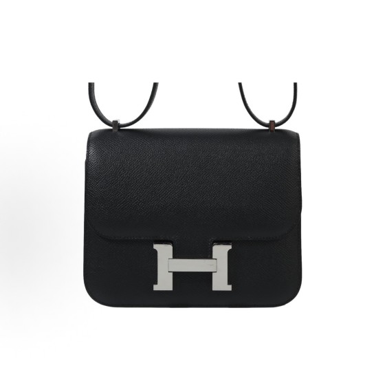 HERMES爱⻢仕 Constance 19 银扣 ⼥款 89 Noir ⿊⾊